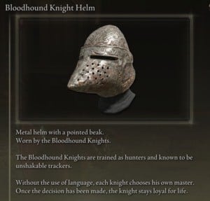 Elden Ring: 모든 풀 아머 세트 - Bloodhound Knight 세트 - Bloodhound Knight Helm