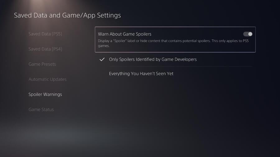 PS5 PlayStation 5 Secret Features Spoiler Warnings