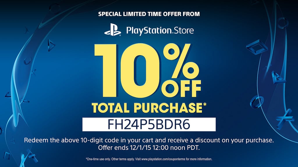 Ps4 on sale discount code