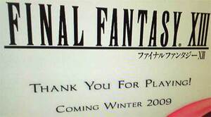 FFXIII Still Coming To Japan This Winter.