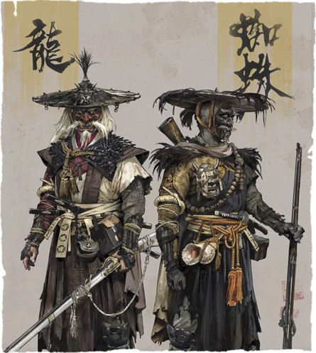 The Oni (left) and The Spider and The Dragon (right)