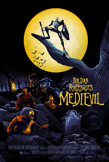 MediEvil PS4 PlayStation 4 Nightmare Before Christmas Movie Poster