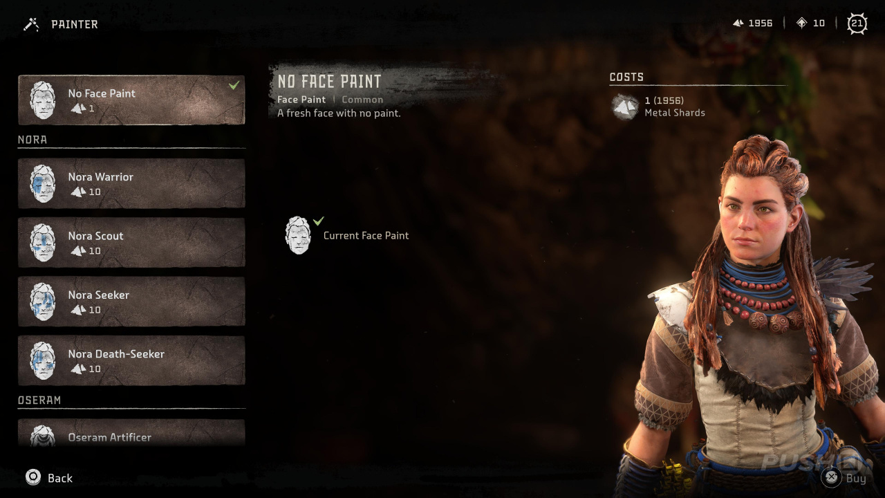 Horizon Forbidden West All Face Paints and How to Use Them Push Square