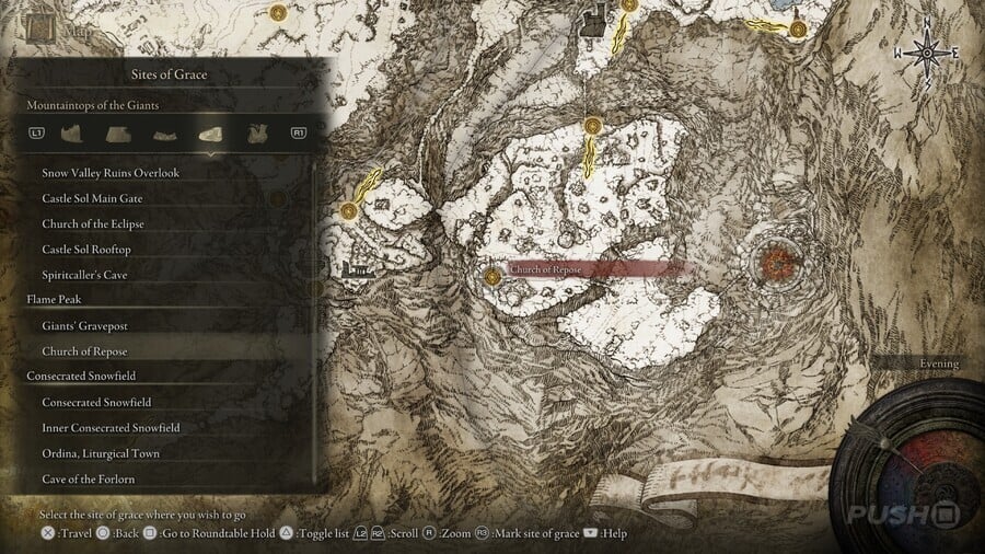 Elden Ring: All Site of Grace Locations - Flame Peak - Church of Repose