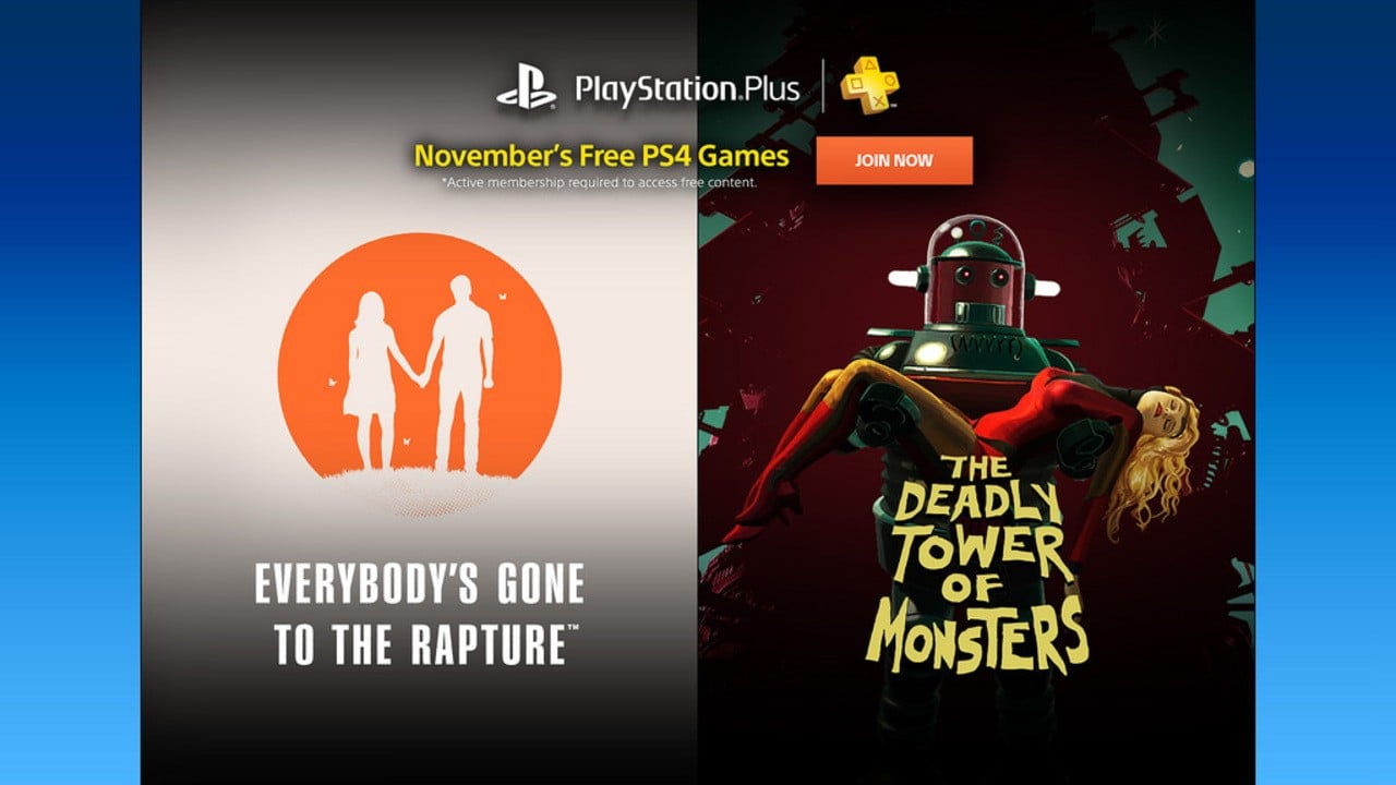 November's Free PlayStation Plus Games include Everybody's Gone to the