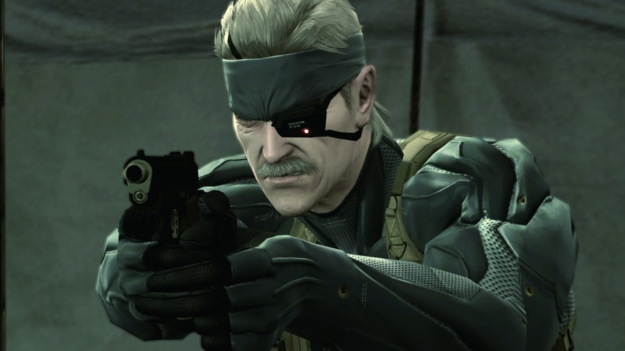 In Metal Gear Solid 4, which character does Old Snake shoot in the head, only for them to survive?