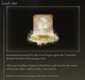 Elden Ring: Support Incantations - Lord's Aid