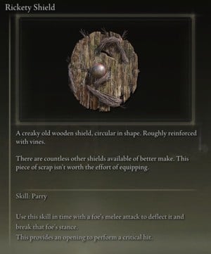 Elden Ring: Small Shields - Rickety Shield