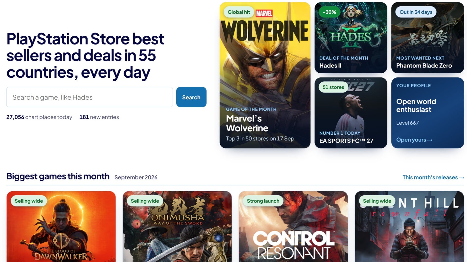 This Incredible New PS5 Website Tracks PS Store Sales Data Around the World and Your Personal Play History