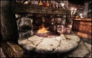 A traditional Riverwood hearth