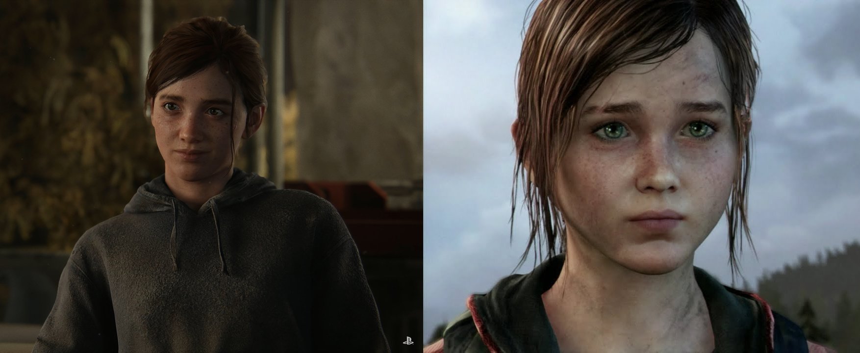 Here you can see difference , Ellie's model in last of us 1 looks mature  and understand Joel's decision and Ellie's model in last of us2 looks  innocent and didn't know anything 