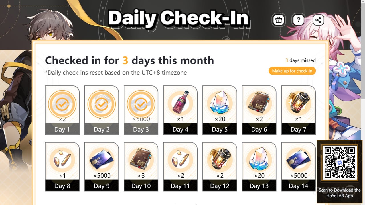 All Daily Check-In Rewards in Honkai Star Rail and How to Get