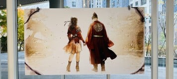 Artwork from Black Desert in Pearl Abyss' lobby