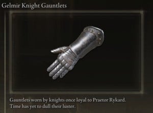 Elden Ring: 모든 풀 아머 세트 - Gelmir Knight 세트 - Gelmir Knight Gauntlets
