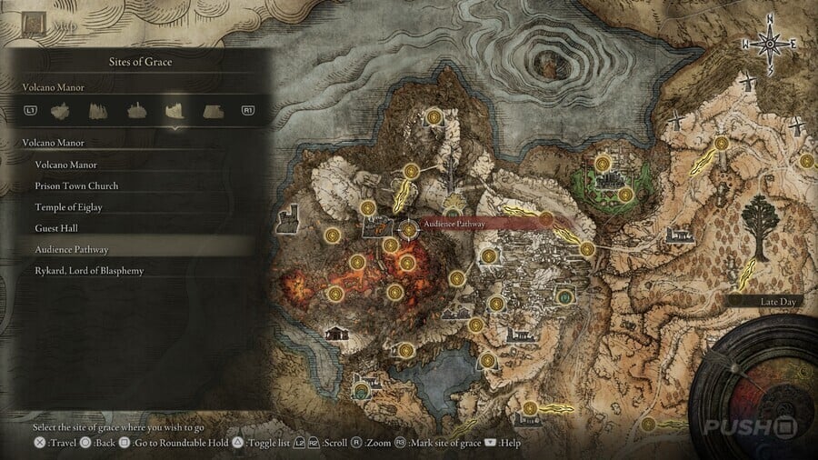 Elden Ring: All Site of Grace Locations - Volcano Manor - Audience Pathway