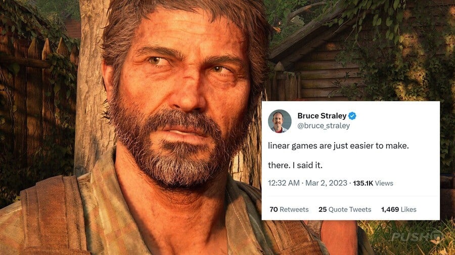 The Last of Us Bruce Straley Linear Games Easier to Make Tweet 1