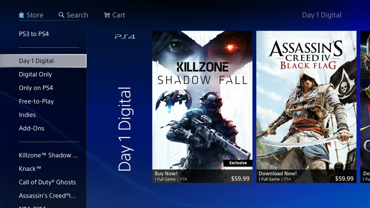 Ps4 digital store only games