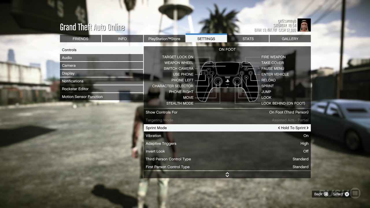 GTA 5: Controls, PS3