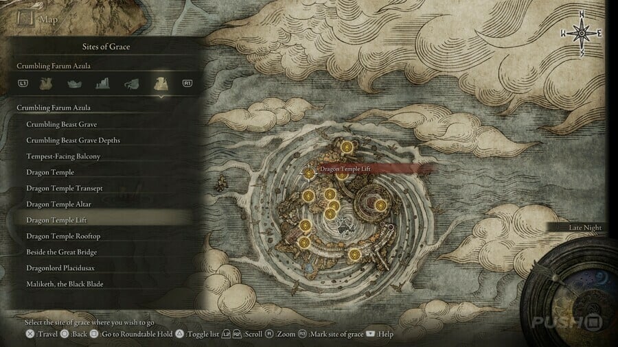 Elden Ring: All Site of Grace Locations - Crumbling Farum Azula - Dragon Temple Lift