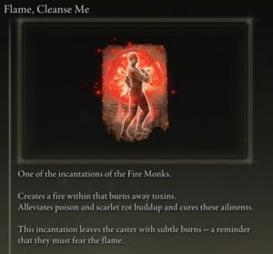 Elden Ring: Support Incantations - Flame, Cleanse Me