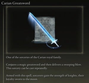 Elden Ring: Offensive Sorceries - Carian Greatsword