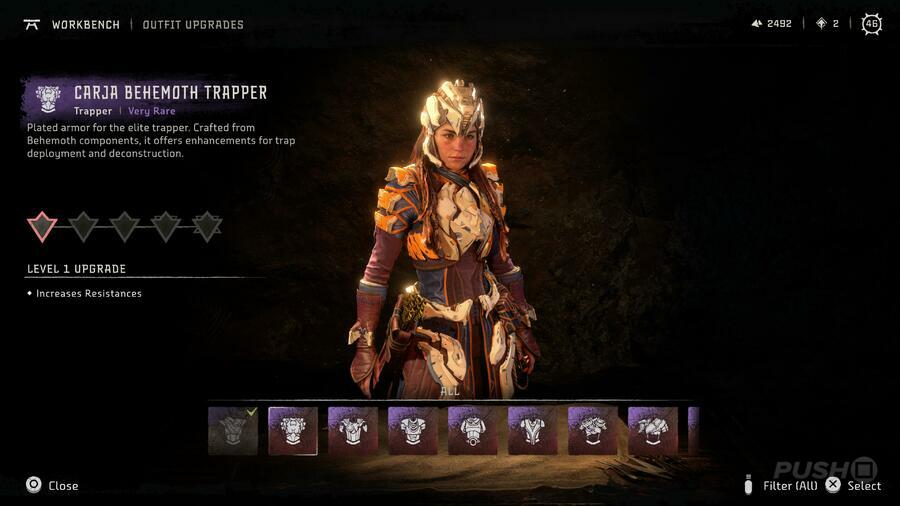 Horizon Forbidden West Outfits Armor Guide PS5 PS4 Carja Behemoth Trapper