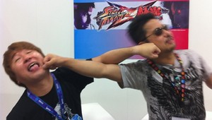 Street Fighter's Yoshinori Ono and Tekken's Katsuhiro Harada duke it out.