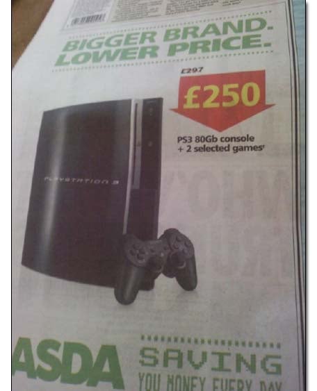 span Kommunikationsnetværk galning British Supermarket ASDA Slash Playstation 3 Pricing | Push Square