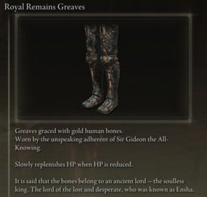 Elden Ring: All Full Armour Sets - Royal Remains Set - Royal Remains Greaves