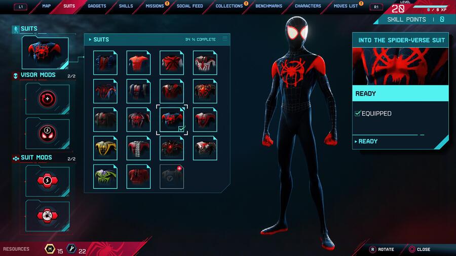 Marvel's Spider-Man: Miles Morales Into the Spider-Verse Suit