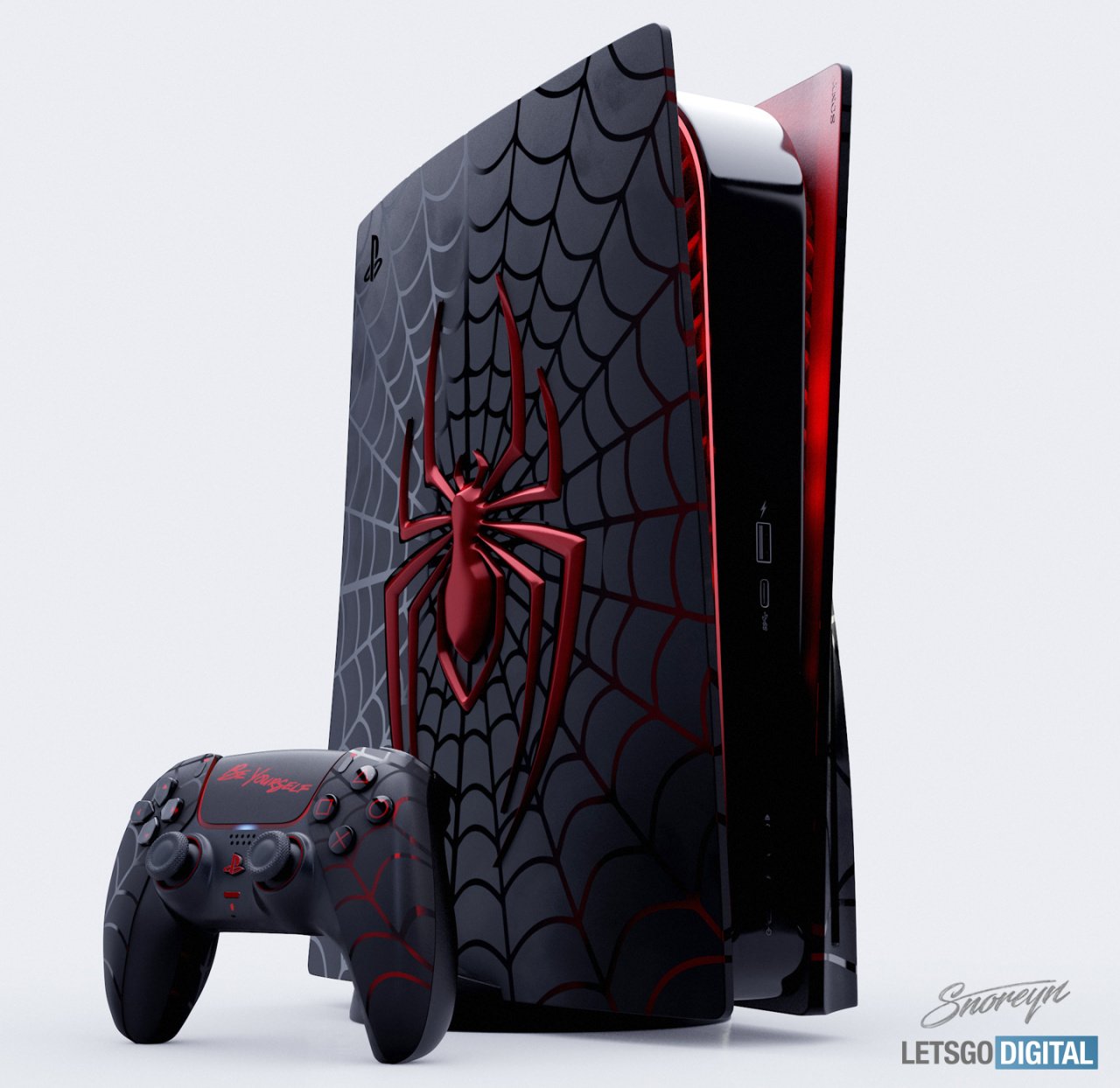Spiderman Miles Morales Themed PS5 Custom Dualsense Controller - www ...