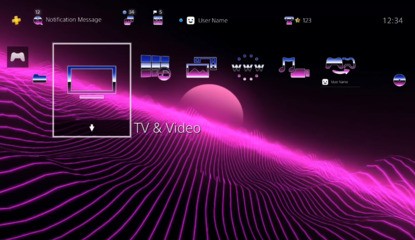 This PS4 Synthwave Dynamic Theme Bundle Is Pretty Darn Cool