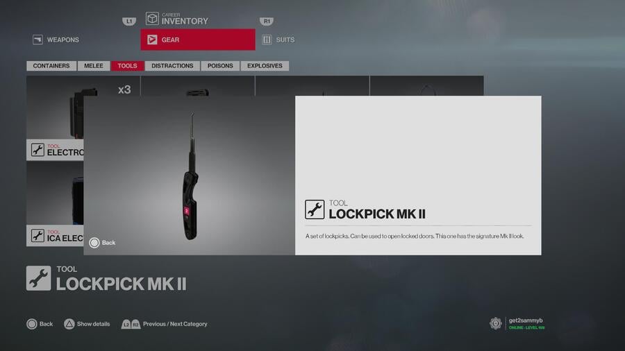 Lockpick Hitman 3 Best Items, Gear, and Equipment