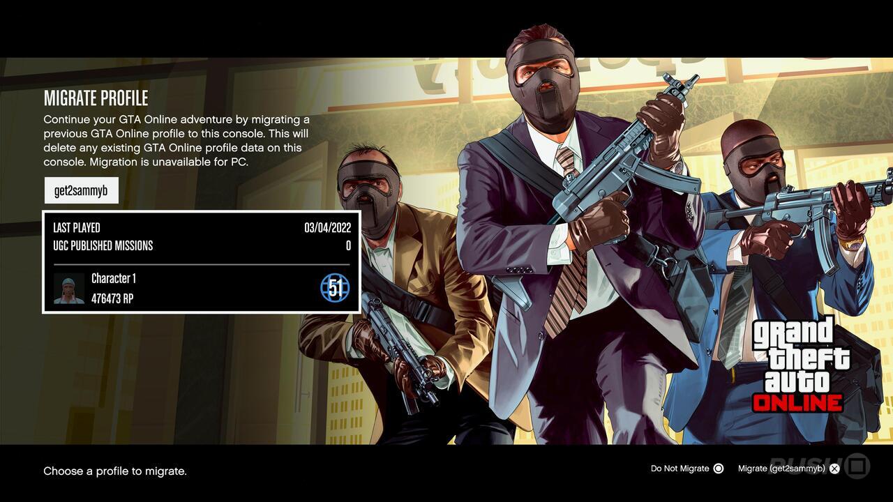 GTA Online: How to Transfer Your Character from PS4 to PS5