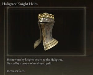 Elden Ring: 모든 풀 아머 세트 - Haligtree Knight 세트 - Haligtree Knight Helm
