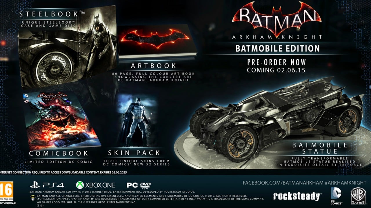 Holy Cancellation, Batman! Arkham Knight's Batmobile Edition Dumped | Push  Square