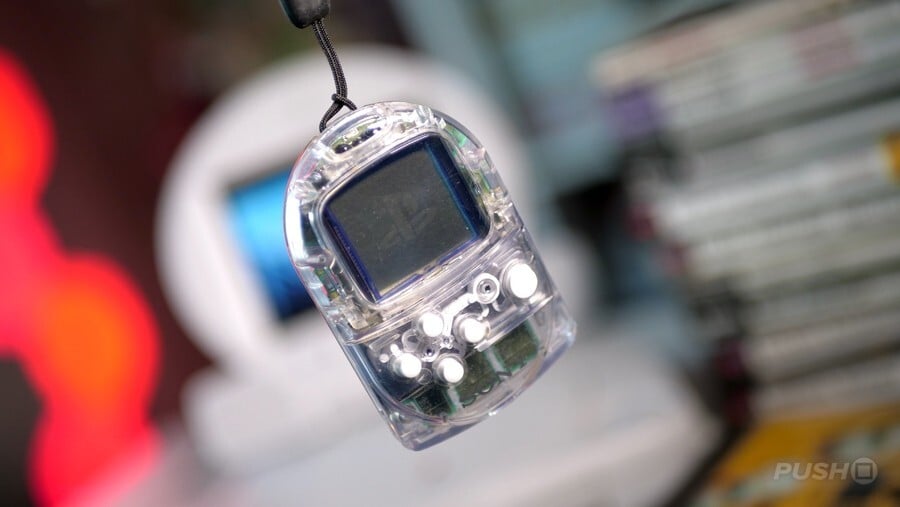 The Japan-exclusive PocketStation released in 1999. Which of these translucent 'crystal' colours was it not available in?