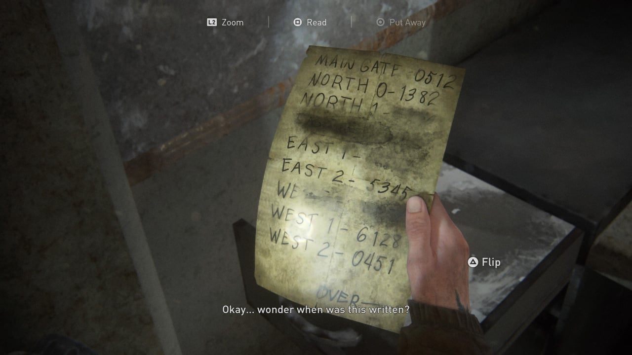 The Last of Us Safe code locations guide