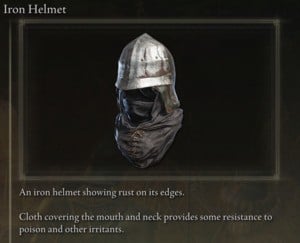Elden Ring: 모든 부분 방어구 세트 - 철 세트 - 철 헬멧