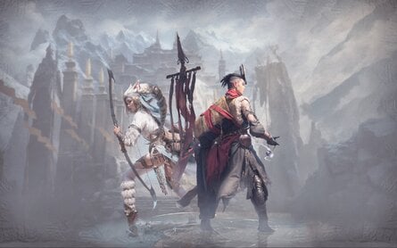 Artwork from Daba: Land of Water Scar (left) and EXILEDGE (right)