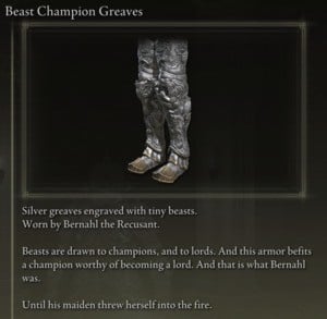 Elden Ring: All Full Armour Sets - Beast Champion Set - Beast Champion Greaves