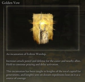 Elden Ring: Support Incantations - Golden Vow