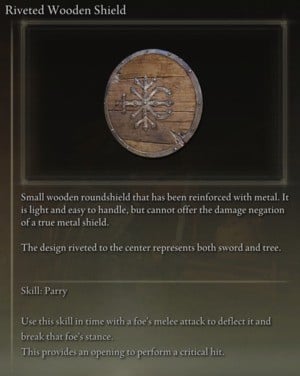 Elden Ring: Small Shields - Riveted Wooden Shield