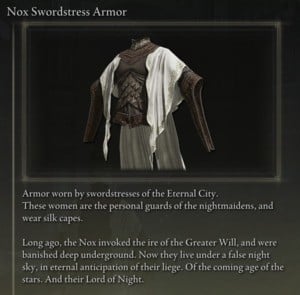 Elden Ring: All Partial Armour Sets - Nox Swordstress Set - Nox Swordstress Armor