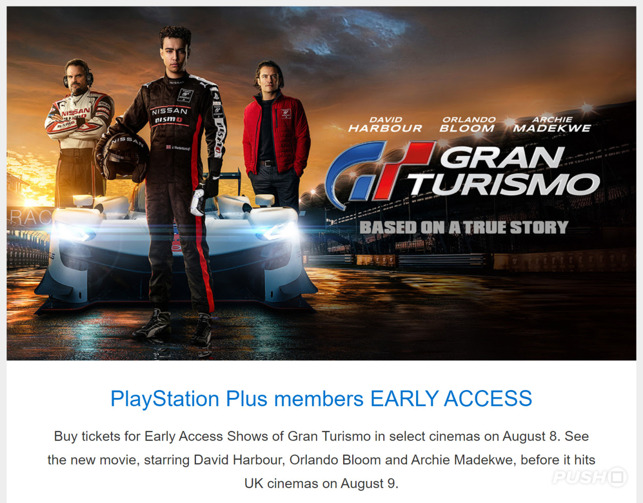 Gran Turismo: Based on a True Story PlayStation + IMAX Early Access Shows  (2023)