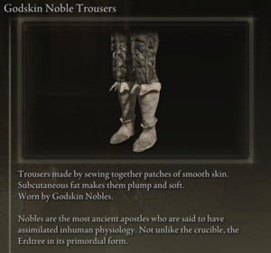 Elden Ring: 모든 풀 아머 세트 - Godskin Noble Set - Godskin Noble Trousers