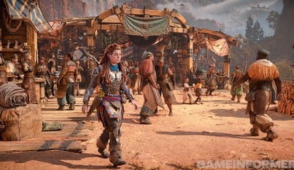 Jaw-Dropping PS5 Horizon Forbidden West Screens Show a Bustling Town