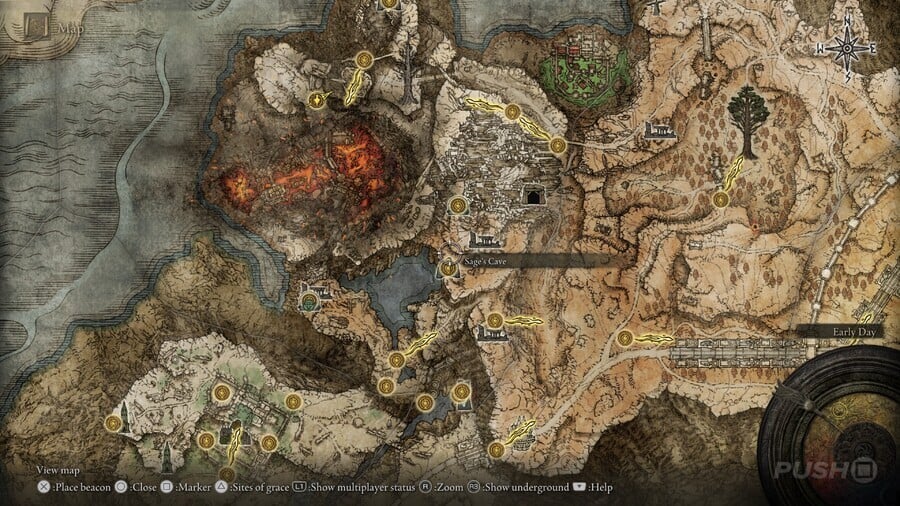 Sage's Cave Key Map
