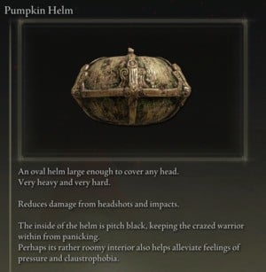 Elden Ring: All Individual Armour Pieces - Pumpkin Helm