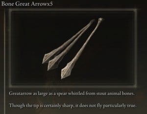 Elden Ring: All Crafting Recipes - Arrows/Bolts - Bone Great Arrow x5